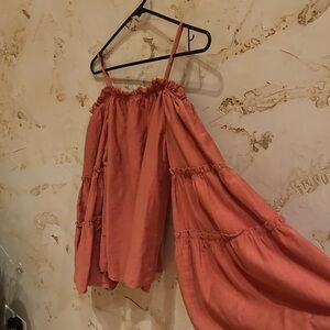 NWOT🍂🍁Stunning Off-Shoulder Rust Blouse | Floaty Sleeves | Fits Like L 🧡🍁